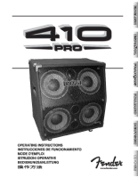 Fender 410-PRO-SL-Loudspeaker-Enclosure - Owners Manual